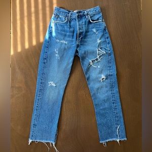AGOLDE Jamie Feel Good Distressed High Rise Jeans Size 25